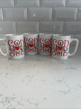 God Jul set of 4 mugs